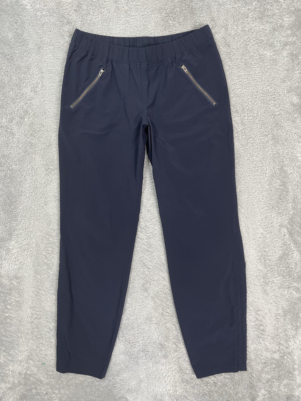 Athleta Pants Womens 8 Blue Jogger Elastic Waist Zip Pockets Lightweight Stretch